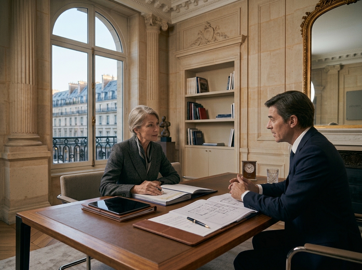 Consultation entre un conseiller et un client